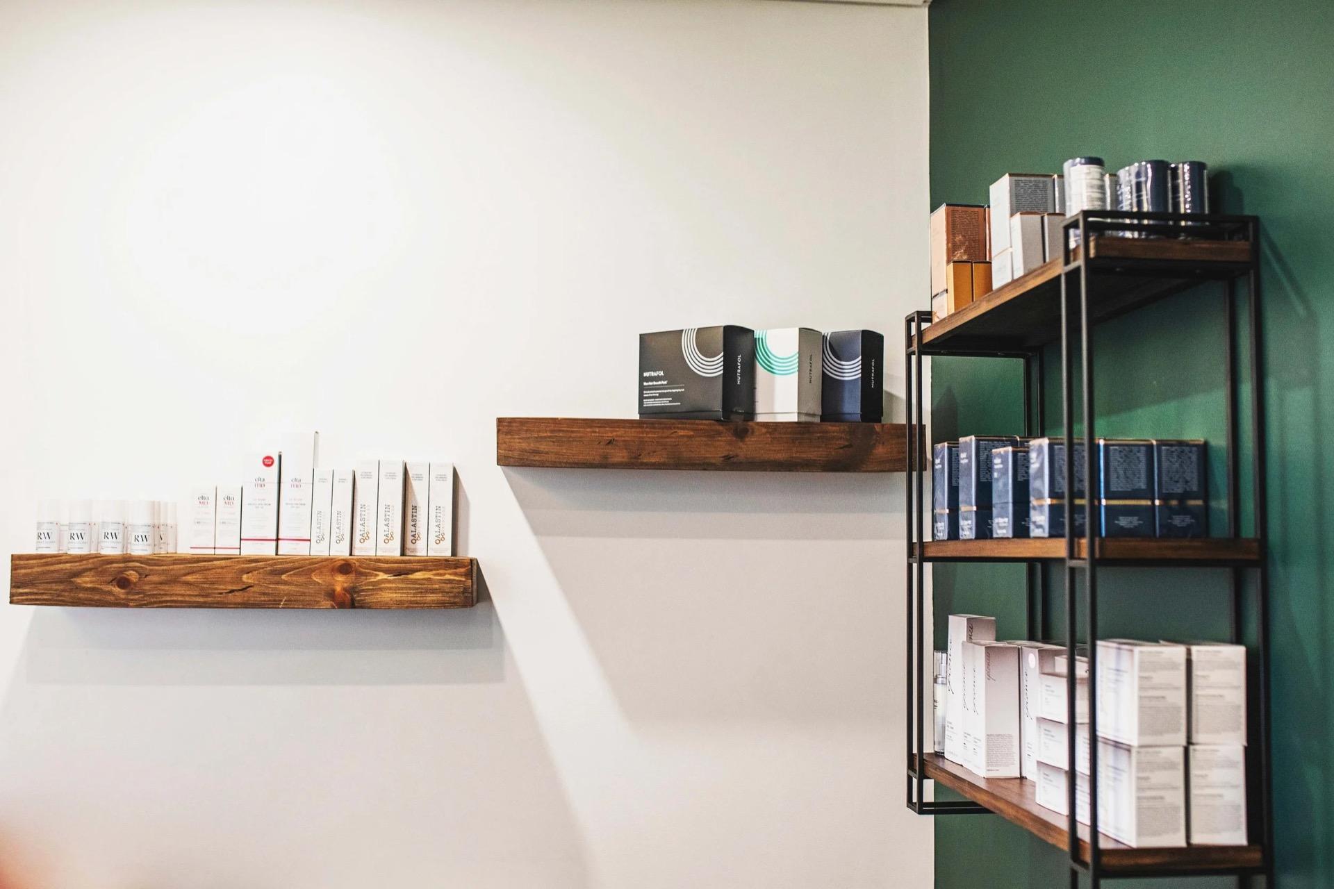 Skincare product display